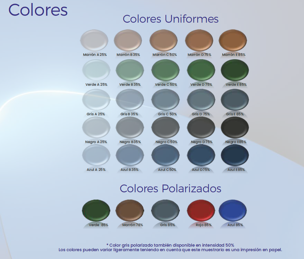 Colores Uniformes y Polarizados